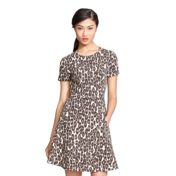 Kate Spade leopard print fit and flare dress size 10 - Picture 7 of 13